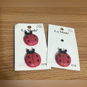 La Mode Lady Bug Buttons